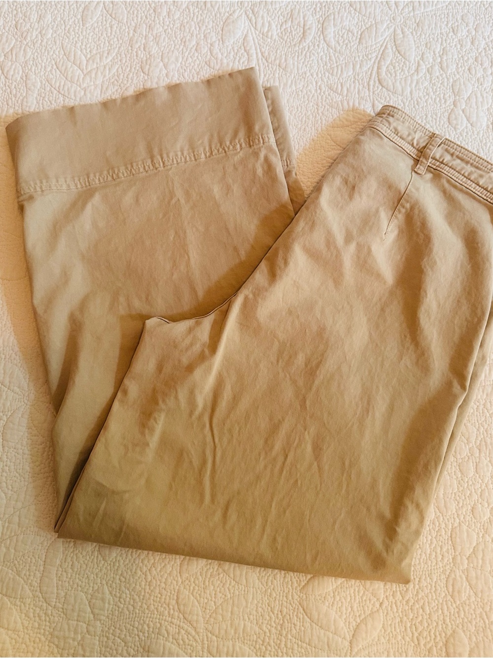 Everlane Wide-Leg Pants in Khaki/Tan. Size 8